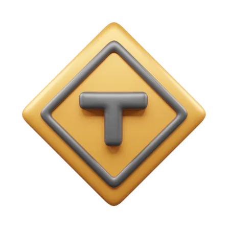 T字路  3D Icon