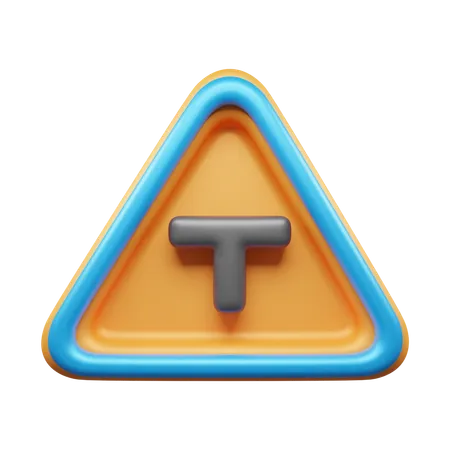 T字路  3D Icon