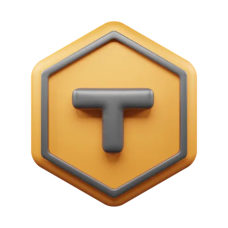 T字路  3D Icon