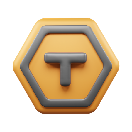 T字路  3D Icon