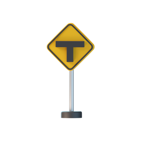 T Junction 3D Icon