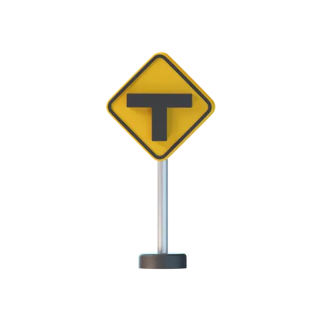T Junction 3D Icon