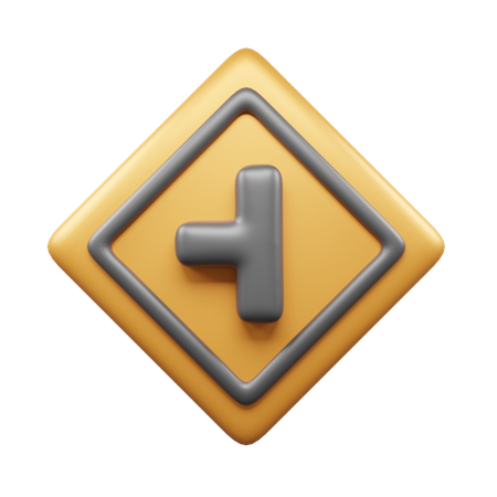 T字路左  3D Icon