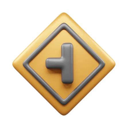 T字路左  3D Icon