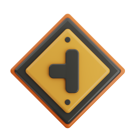T Junction Left  3D Icon