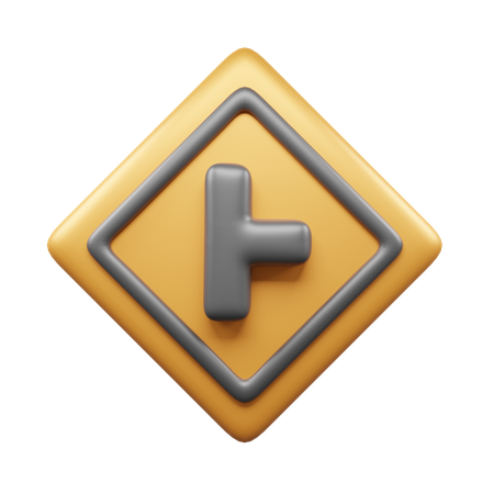 T Junction Right  3D Icon