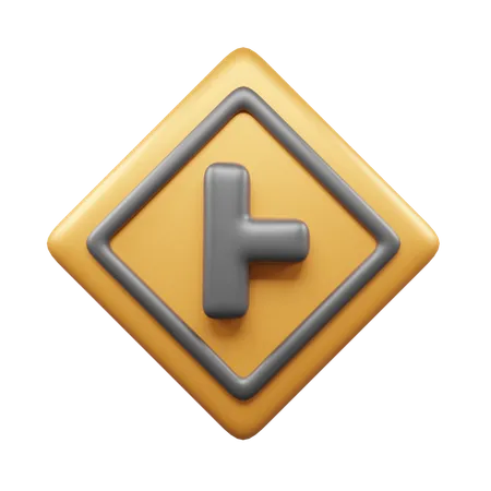 T Junction Right  3D Icon