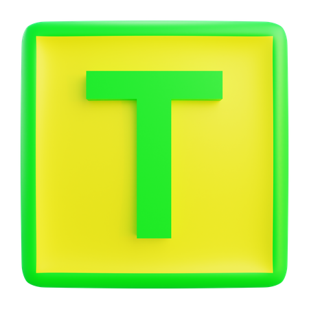 Letra t  3D Icon