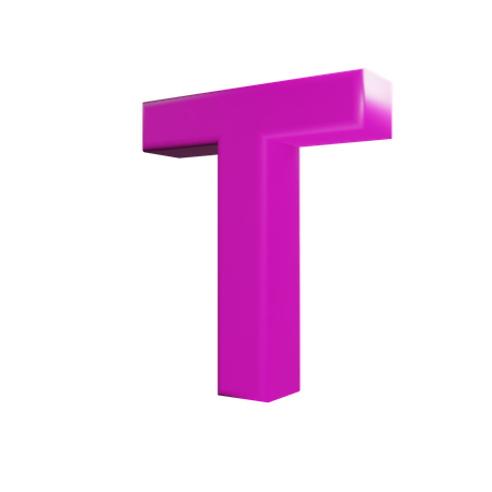 T Letter  3D Icon