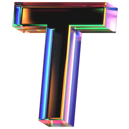 T Letter  3D Icon