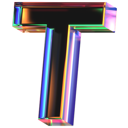 T Letter  3D Icon