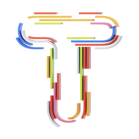 T Letter  3D Icon