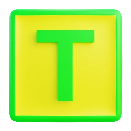 3 D T Letter With Isolated Background 3D Icon