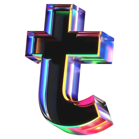 T Letter  3D Icon