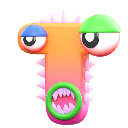 T Monster Alphabet  3D Icon