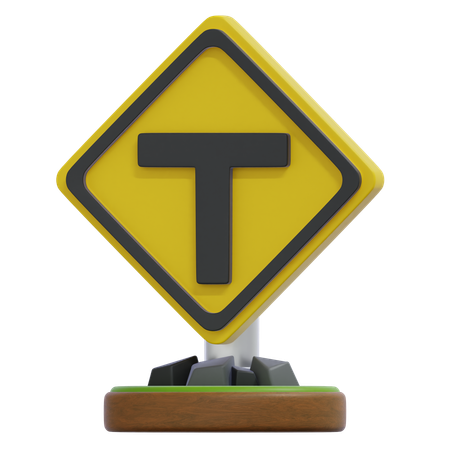 T ROAD INTERACTION SIGN  3D Icon