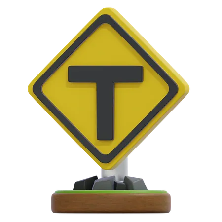 T ROAD INTERACTION SIGN  3D Icon