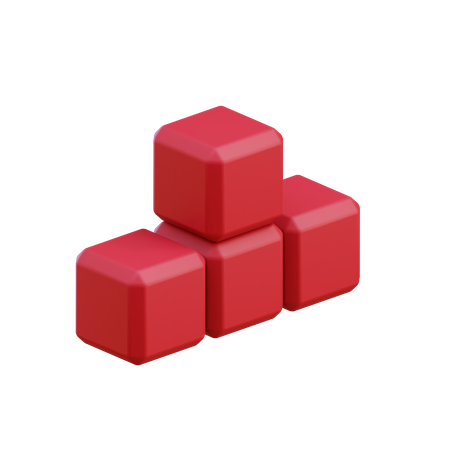 T字型テトリスブロック8  3D Icon