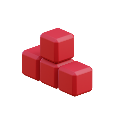 T字型テトリスブロック9  3D Icon