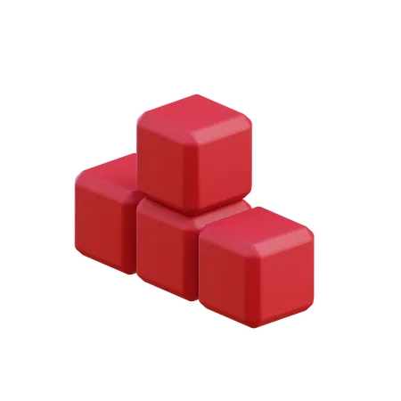 T字型テトリスブロック9  3D Icon