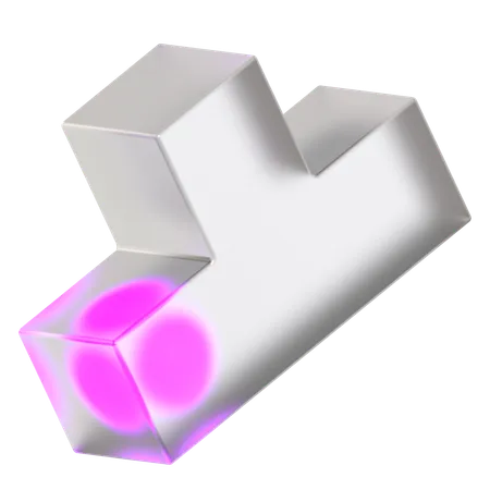 T Shaped Morphic  3D Icon