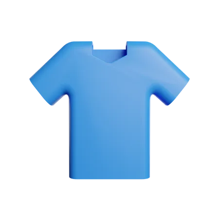 Tshirt Bleu Mode 3D Illustration