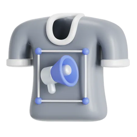 Ads On A T Shirt 3D Icon