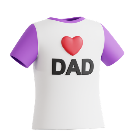 T-shirt amour papa  3D Icon