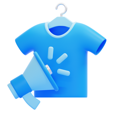 T-shirt and Megaphone  3D Icon