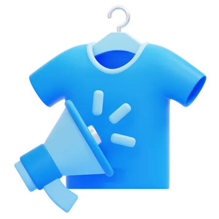 T-shirt and Megaphone  3D Icon
