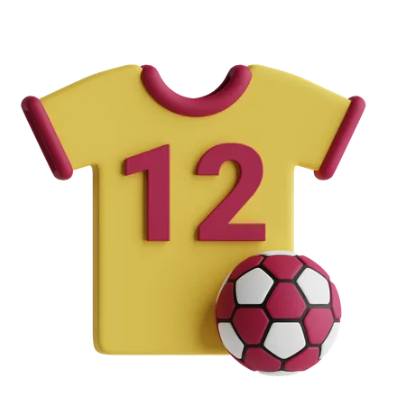 T-shirt de football  3D Icon