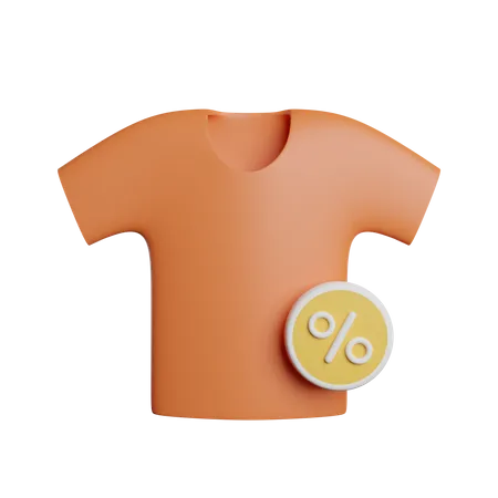 Shirt Sale Discount 3D Icon