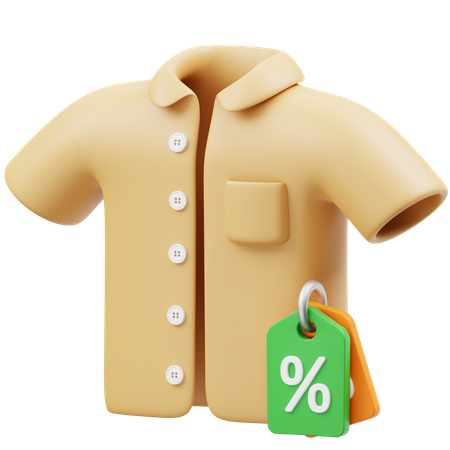T Shirt Discount  3D Icon