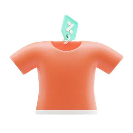 T Shirt With Discount Tag 3D Icon