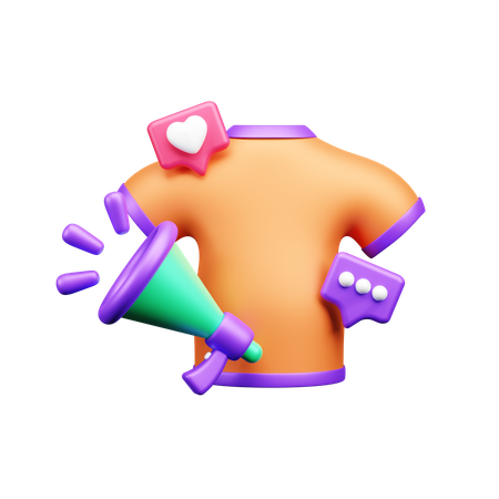 T Shirt Marketing  3D Icon