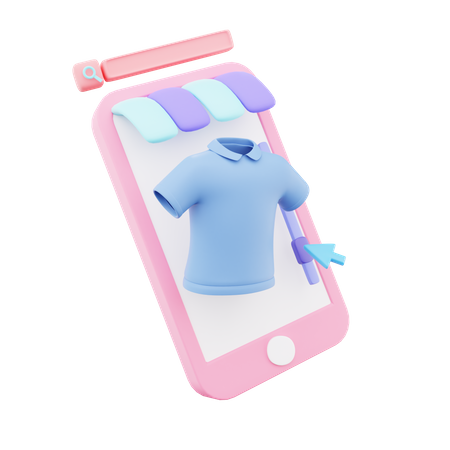 T-Shirt-Onlinekauf  3D Icon