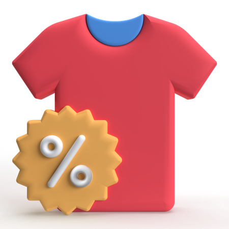 T-shirt rabatt  3D Icon