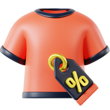 T-shirt rabatt  3D Icon