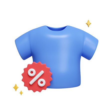 T-shirt rabatt  3D Icon