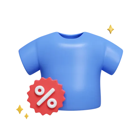 T Shirt Verkaufsrabatt Tag Kauf Neuer Kleidung Mit Rabatt Konsumismus Und Mode Symbol Isoliert Auf Weissem Hintergrund 3 D Darstellung Schnittpfad 3D Icon