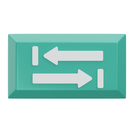 タブキー キーボードのキー  3D Icon
