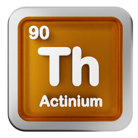 Tabela periódica de actínio  3D Icon