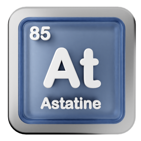Tabela periódica de astato  3D Icon