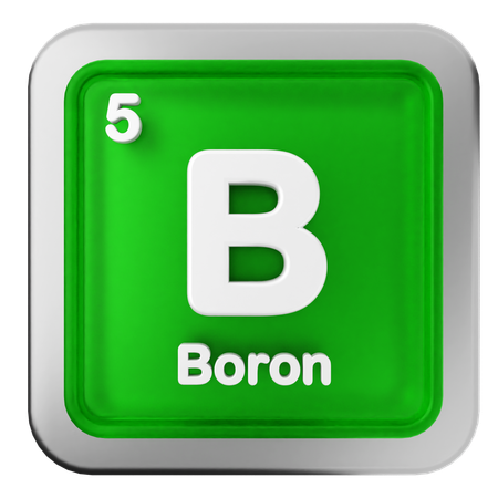 Tabela periódica de boro  3D Icon
