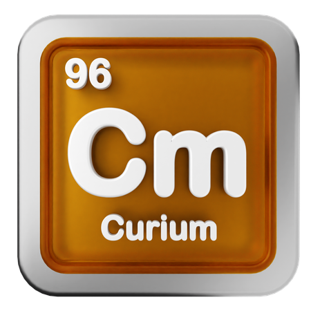 Tabela periódica de cúrio  3D Icon