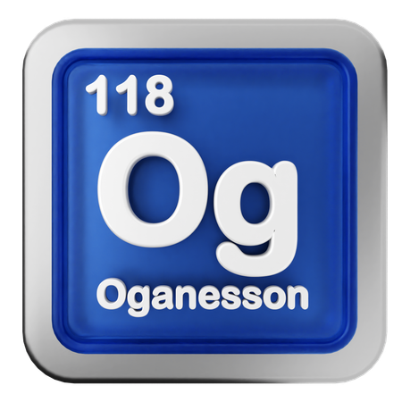 Tabela periódica de oganesson  3D Icon