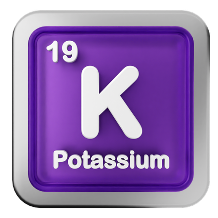 Tabela periódica de potássio  3D Icon