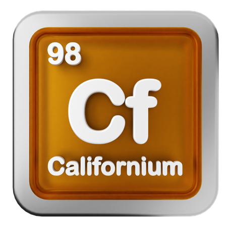 Tabela periódica do califórnio  3D Icon