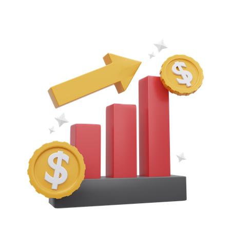 Tabla de crecimiento financiero  3D Icon