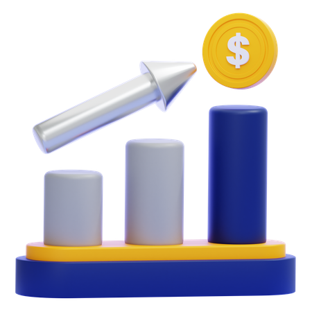 Tabla de crecimiento financiero  3D Icon